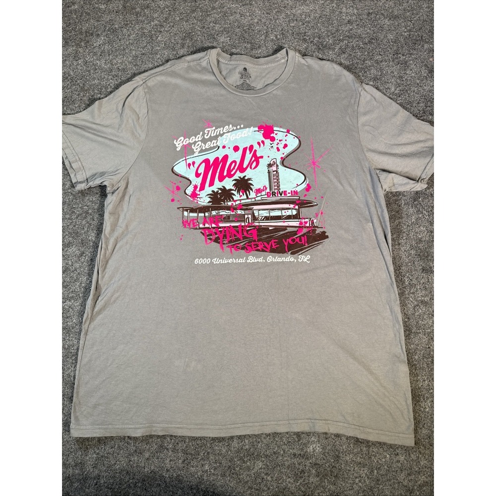 Universal Halloween Horror Nights 2025 HHN Mel's Die-In Glow in Dark T-Shirt 3XL